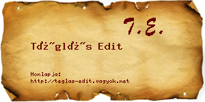 Téglás Edit névjegykártya